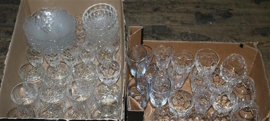 Qty drinking glassware including Royal Doulton